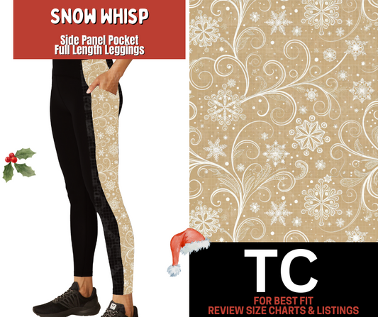Snow Whisp Side Panel Pocket Full Length Leggings