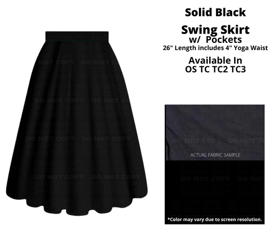Solid Black Skirt - Alonna's Legging Land