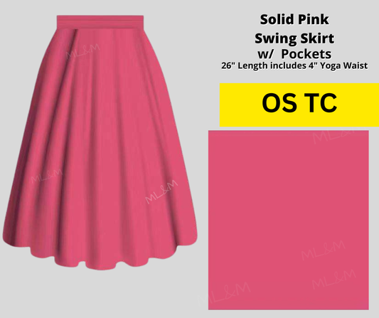 Solid Pink Skirt - Alonna's Legging Land