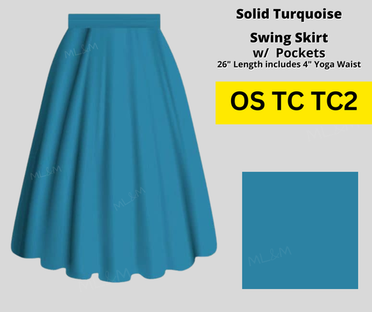 Solid Turquoise Skirt - Alonna's Legging Land