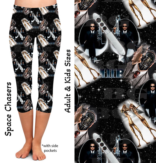 Space Chasers - Capri Legging with Pockets