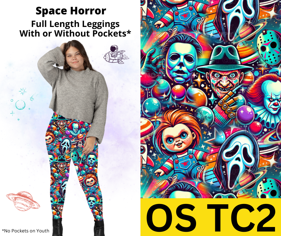 Space Horror Full Length Leggings