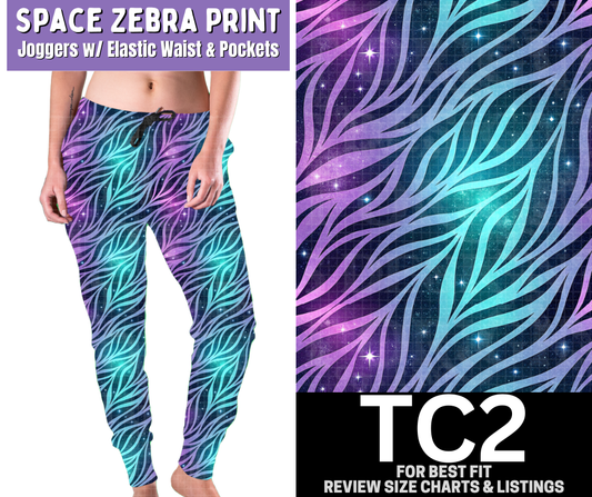 Space Zebra Print Joggers