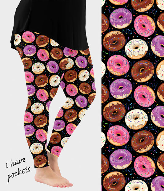 RTS - Sprinkled Donuts Leggings w/ Pockets