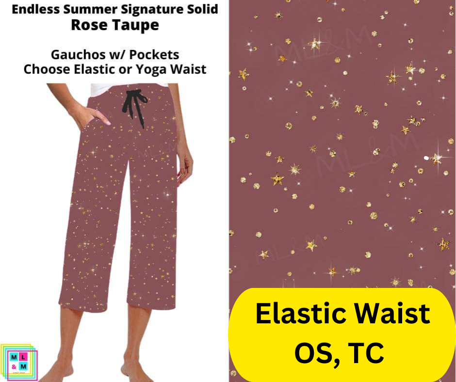 *Clearance* Price Drops in Cart! Rose Taupe Capri Gauchos - Alonna's Legging Land