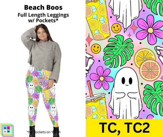 *Clearance* Price Drops in Cart! Beach Boos Full Length Leggings w/ Pockets - Alonna's Legging Land