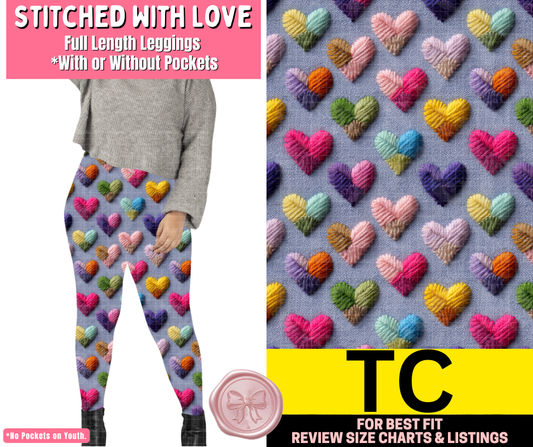 Stitched With Love Full Length Leggings w/ Pockets