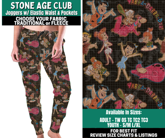 Preorder! Closes 10/27. ETA Jan. Stone Age Club Joggers Choose Fleece or Traditional