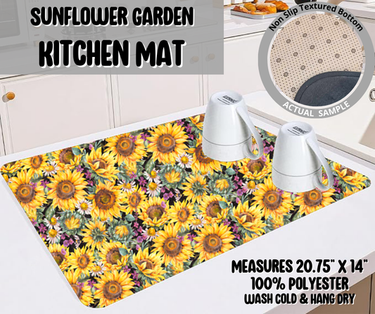 Preorder! Closes 5/22. ETA August. Sunflower Garden Kitchen Mat
