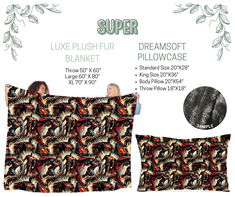 Preorder! Closes 10/9. ETA Dec. Super Luxe Plush Fur Blanket and/or DreamSoft Pillowcase