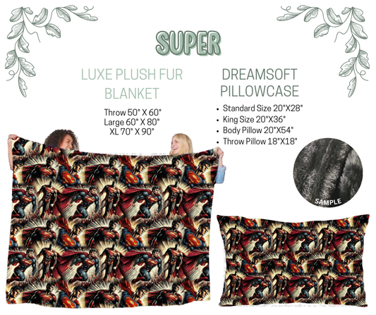 Preorder! Closes 10/9. ETA Dec. Super Luxe Plush Fur Blanket and/or DreamSoft Pillowcase