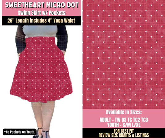 Preorder! Closes 10/15. ETA Jan. Sweetheart Micro Dot Swing Skirt