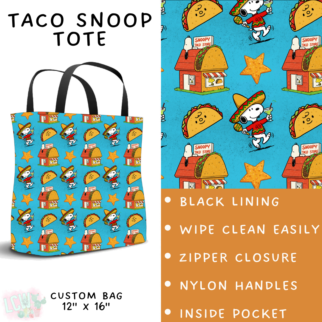Batch #427 - August Request Run - Closes 10/9 - ETA late Nov - Taco Snoop Tote