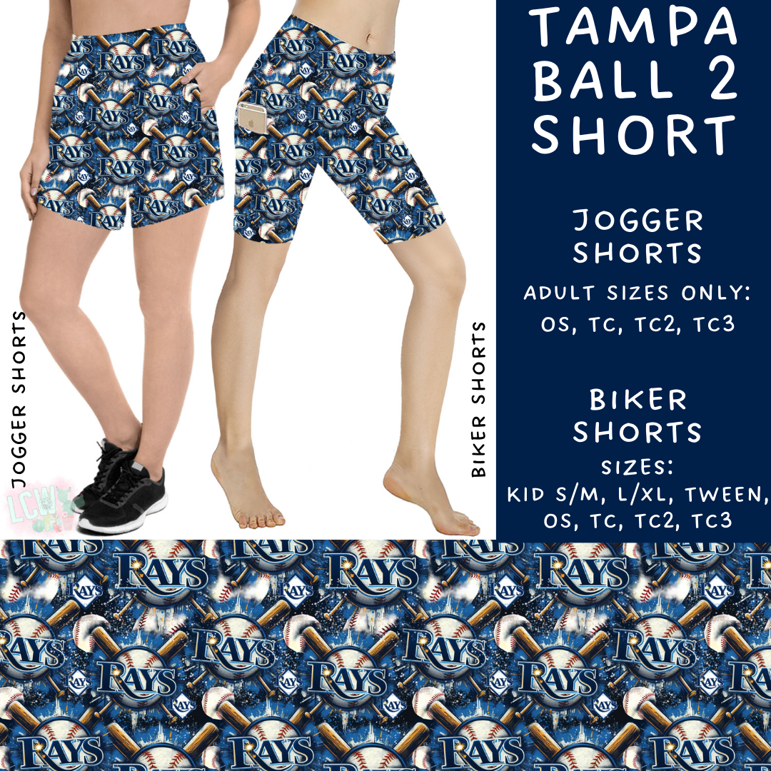 Batch #498 - Strike Out 3 - Closes 3/2 - ETA early May - Tampa Ball 2 Biker & Jogger Shorts - Alonna's Legging Land