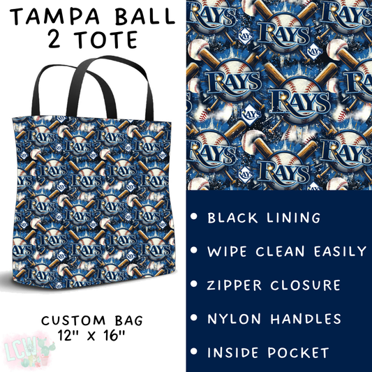 Batch #498 - Strike Out 3 - Closes 3/2 - ETA early May - Tampa Ball 2 Tote - Alonna's Legging Land