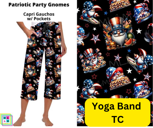 *Clearance* Price Drops in Cart! Patriotic Party Gnomes Capri Gauchos - Alonna's Legging Land
