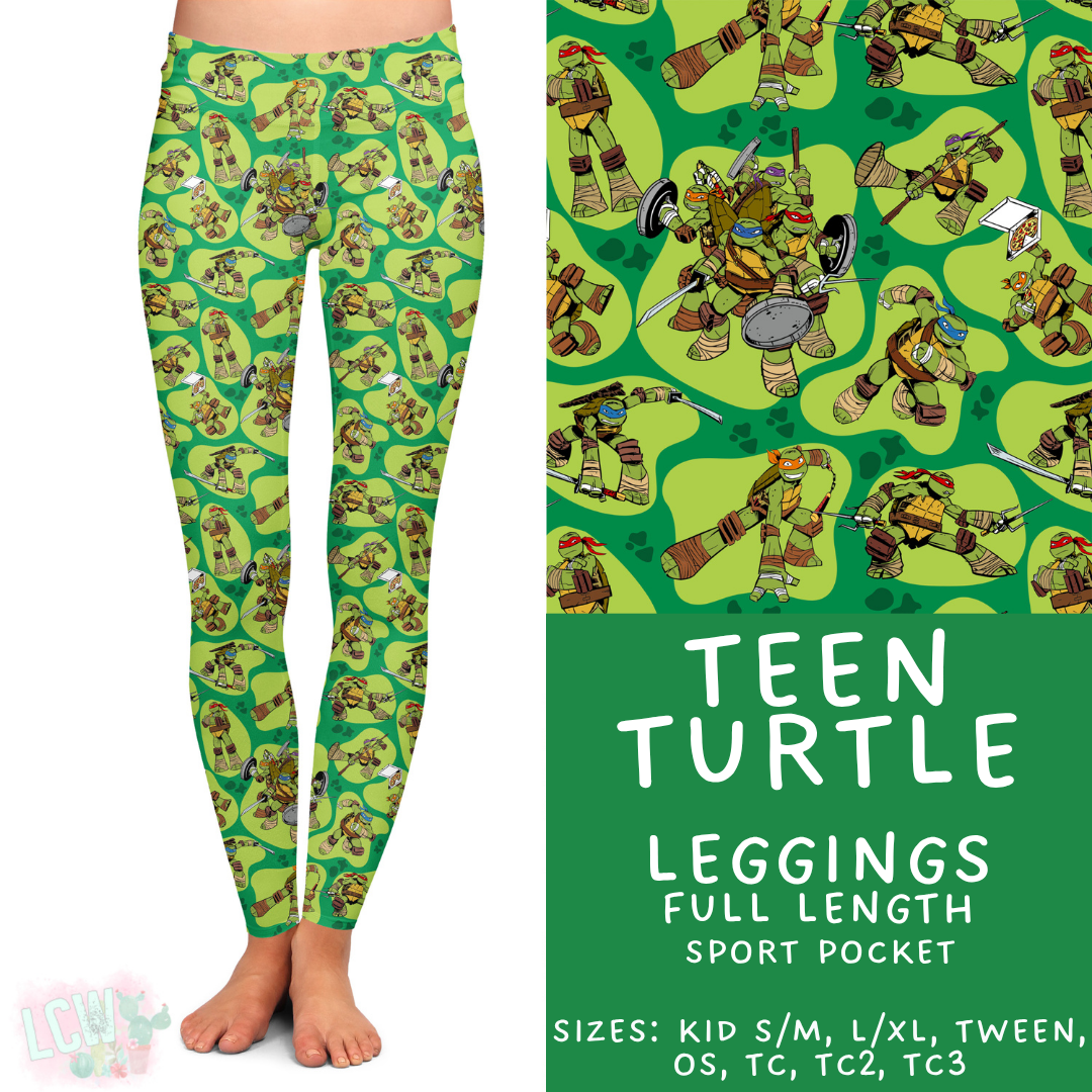 Batch #454 - Cool Characters 10 - Closes 11/26 - ETA mid Jan - Teen Turtle Full Length Leggings