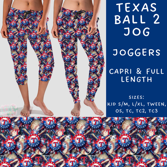 Batch #498 - Strike Out 3 - Closes 3/2 - ETA early May - Texas Ball 2 Full and Capri Length Joggers - Alonna's Legging Land