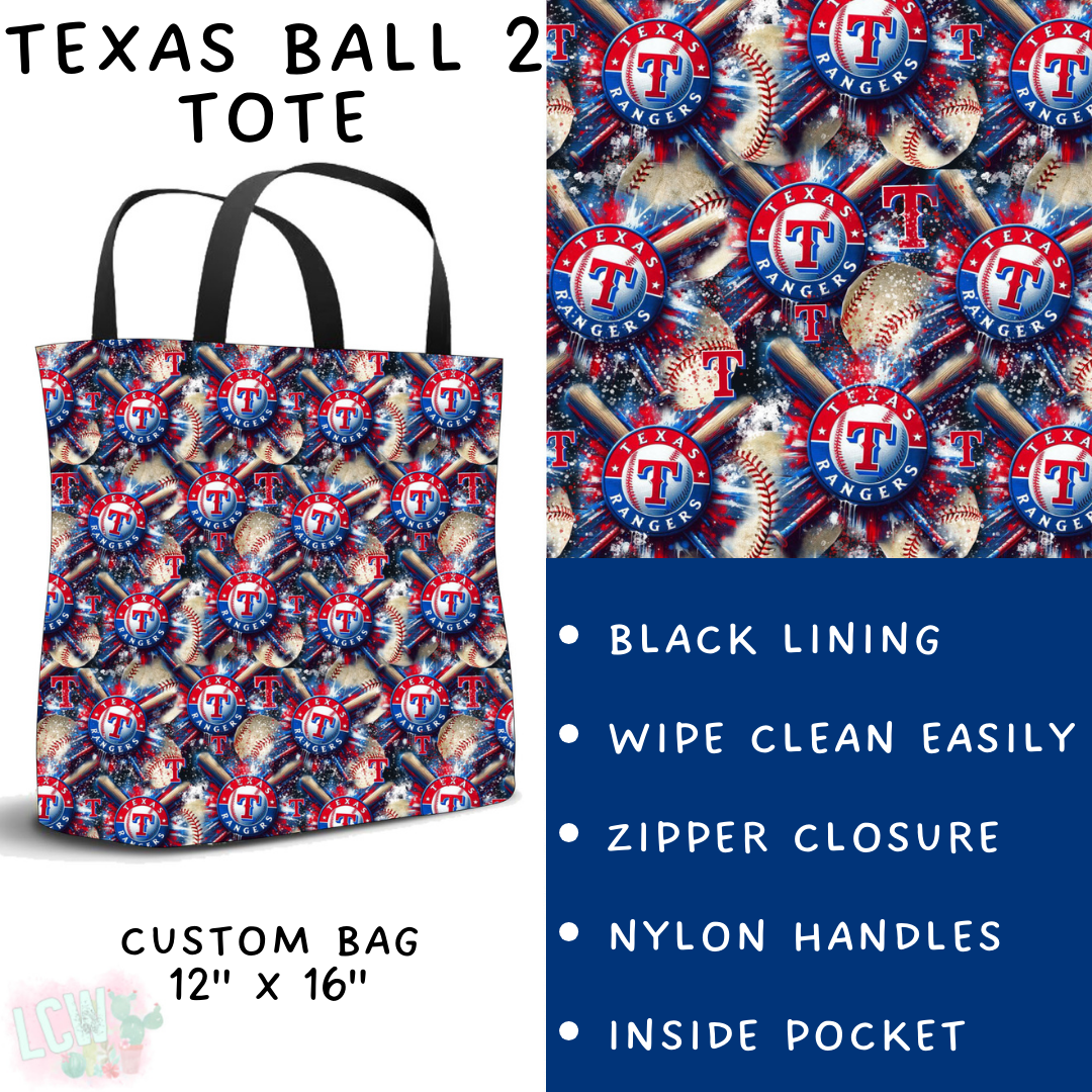 Batch #498 - Strike Out 3 - Closes 3/2 - ETA early May - Texas Ball 2 Tote - Alonna's Legging Land