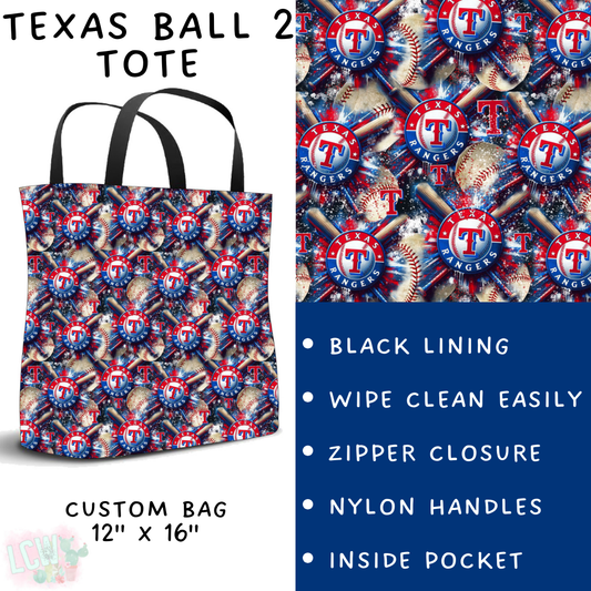 Batch #498 - Strike Out 3 - Closes 3/2 - ETA early May - Texas Ball 2 Tote - Alonna's Legging Land