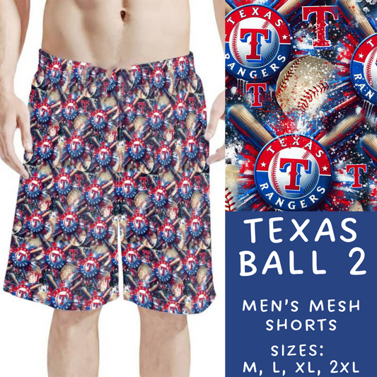 Batch #498 - Strike Out 3 - Closes 3/2 - ETA early May - Texas Ball 2 Men's Shorts