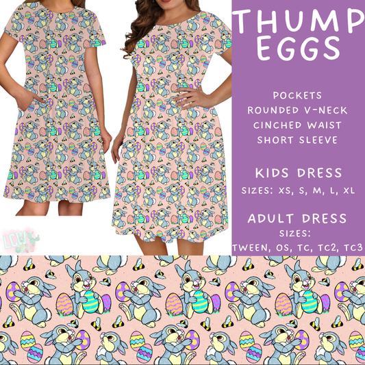 Batch #477 - Magical Character Easter - Closes 1/12 ETA - Early March - Thump Eggs Adult & Kids Dresses