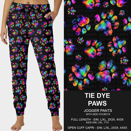 B229- Preorder Tie Dye Paws Joggers (Closes 5/18. ETA: late July)