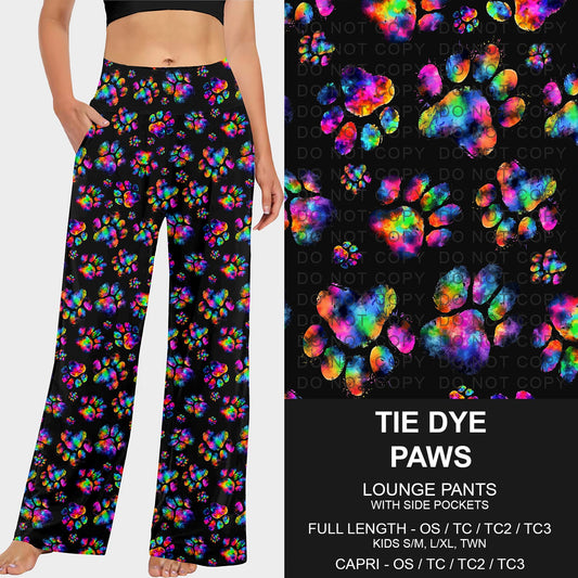 B229 - Preorder Tie Dye Paws Lounge Pants (Closes 5/18. ETA: late July)