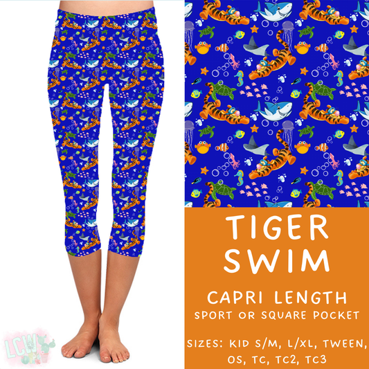 Batch #333 - Magical Summer - Closes 5/7 - ETA late June - Tiger Swim Full and Capri Length Leggings