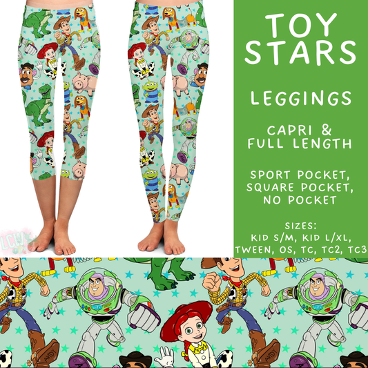 Batch #508 - February Request Run - Closes 3/25 - ETA late May - Toy Stars Full and Capri Length Leggings