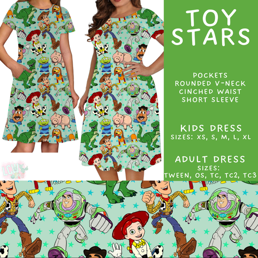 Batch #508 - February Request Run - Closes 3/25 - ETA late May - Toy Stars Adult & Kids Dresses