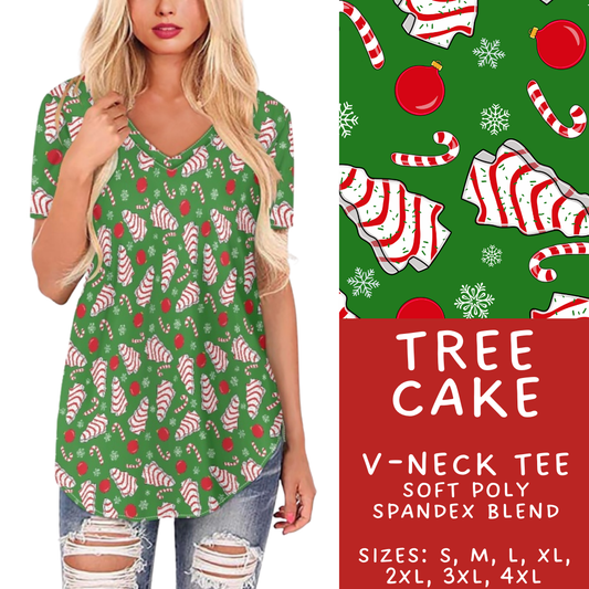 Batch #428 - Christmas Spirit - Closes 10/10 - ETA late Nov - Tree Cake V-Neck Tee