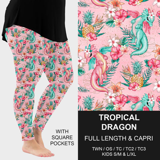 B228 - Preorder Tropical Dragon Leggings w/ Pockets (Closes 5/11. ETA: late July)