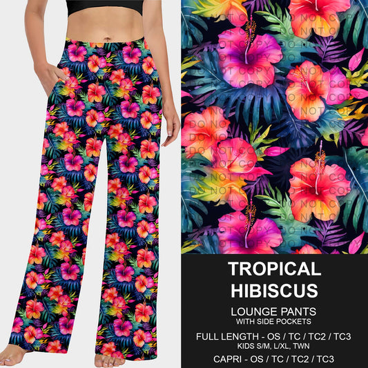 B228 - Preorder Tropical Hibiscus Lounge Pants (Closes 5/11. ETA: late July)