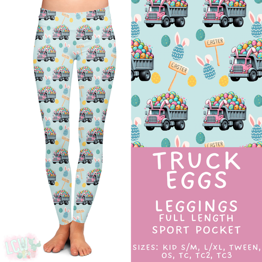 Batch #478 - Bunny Trail Collection - Closes 1/12 ETA - Early March - Truck Eggs Full Length Leggings