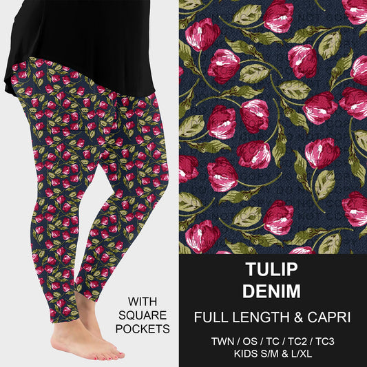 B252 - Preorder Tulip Denim Leggings w/ Pockets (Closes 9/21. ETA: mid Nov.)