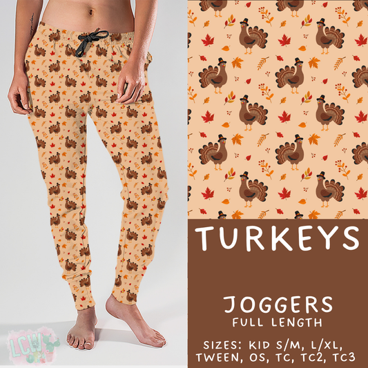 Batch #407 - Fall Fun 2 - Closes 9/4 - ETA mid/late October - Turkeys Joggers