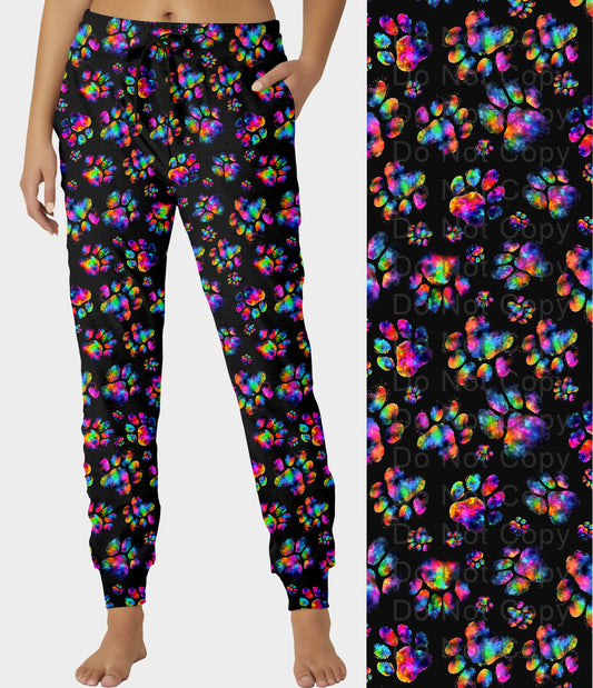 RTS - Tie Dye Paws Joggers