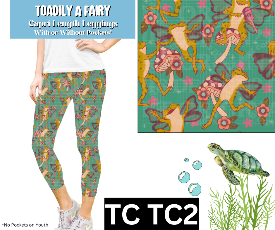 Toadily A Fairy Capri Length Leggings w/ Pockets
