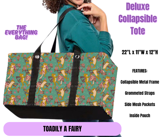 Preorder! Closes 5/19. ETA August. Toadily A Frog Fairy Collapsible Tote