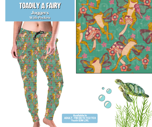 Preorder! Closes 5/7. ETA August. Toadily A Frog Fairy Joggers