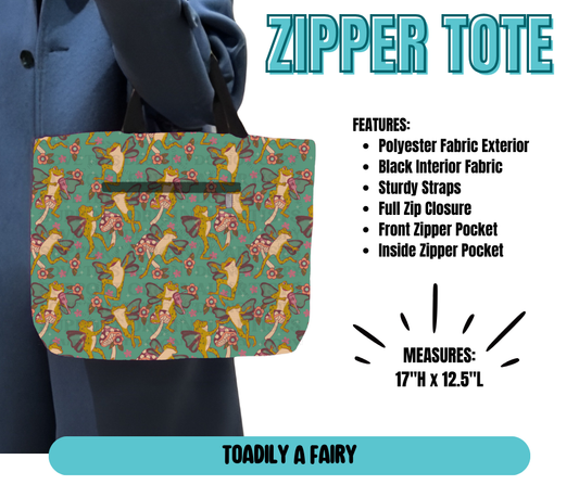 Preorder! Closes 5/21. ETA August. Toadily A Fairy Zipper Tote