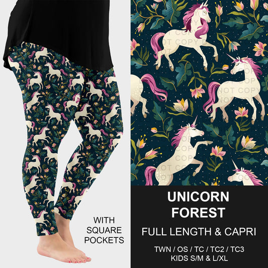 B277 - Preorder Unicorn Forest Leggings w/ Pockets (Closes 3/08. ETA: mid May) - Alonna's Legging Land