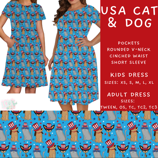 Batch #337 - USA Faves - Closes 5/7 - ETA mid June - USA Cat & Dog Adult & Kids Dresses