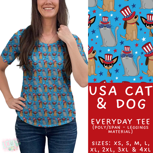 Batch #337 - USA Faves - Closes 5/7 - ETA mid June - USA Cat & Dog Everyday Tee