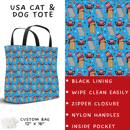 Batch #337 - USA Faves - Closes 5/7 - ETA mid June - USA Cat & Dog Tote