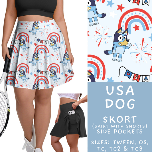 Batch #336 - RWB Characters - Closes 5/7 - ETA mid June - USA Dog Skort