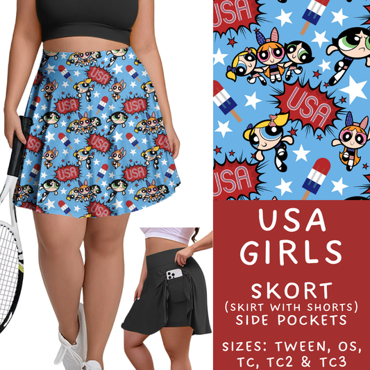 Batch #336 - RWB Characters - Closes 5/7 - ETA mid June - USA Girls Skort
