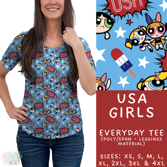 Batch #336 - RWB Characters - Closes 5/7 - ETA mid June - USA Girls Everyday Tee