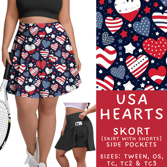 Batch #337 - USA Faves - Closes 5/7 - ETA mid June - USA Hearts Skort